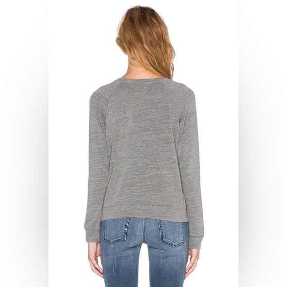 Sundry “Always Late” Graphic Pullover Sweatshirt Gray Long Sleeve – Size 0 (XS) - Picture 3 of 12